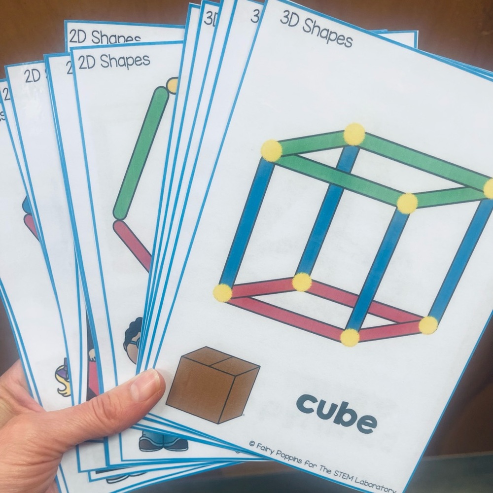 Teacher Math Tools, Build 2D/3D Shapes, Math Center